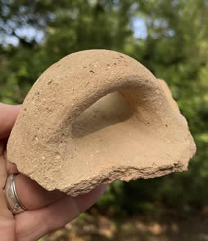 1000 BC Jar Handle excavated at Tall el Hammam in Jordan or ancient Sodom