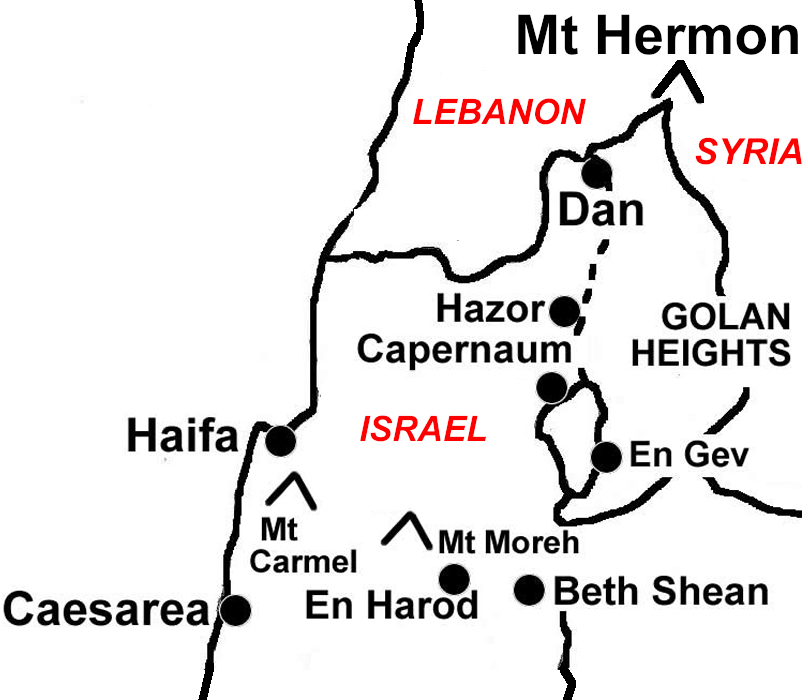 Map of Mount Hermon