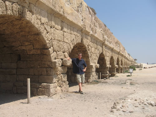 Galyn Wiemers by the Aqueduct that Supplied Caesarea by the Sea with Fresh Water