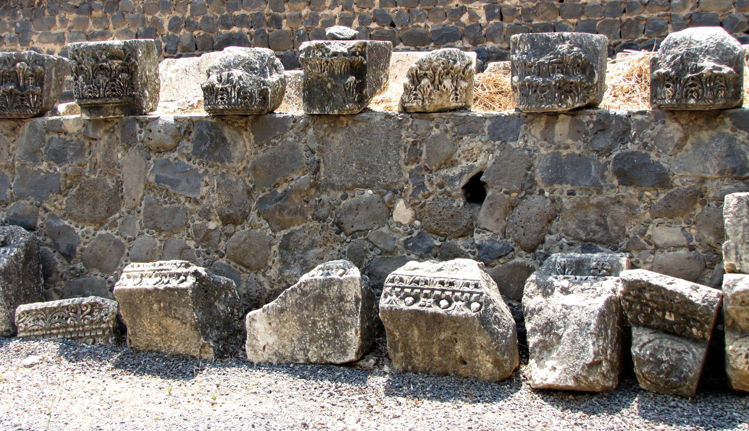 Synagogue fragments in Capernaum