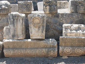 Carvings from the buildings and synagogue