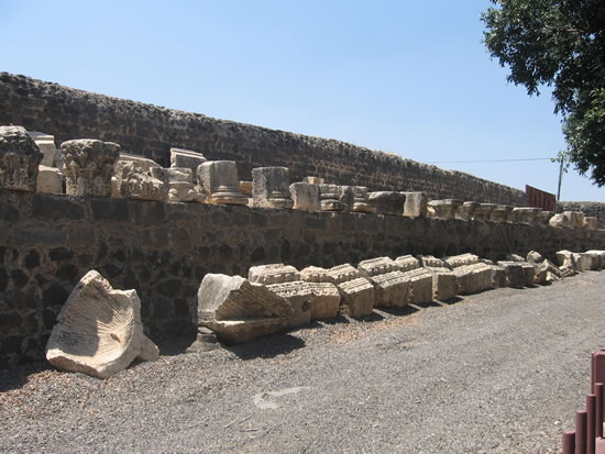Many of these stone carved pieces came from the synagogue