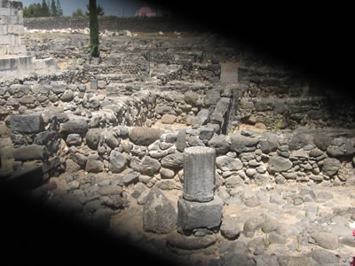 Peter's residence was here in Capernaum.  Jesus visited Peter's house but Jesus also had his own place in Capernaum.  This city became the headquarters for Jesus' ministry.