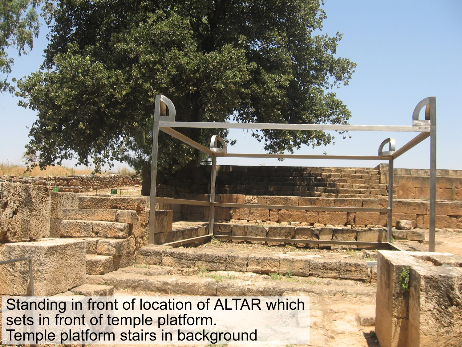 Altar location at Golden Calf Shrine Temple in Dan Israel
