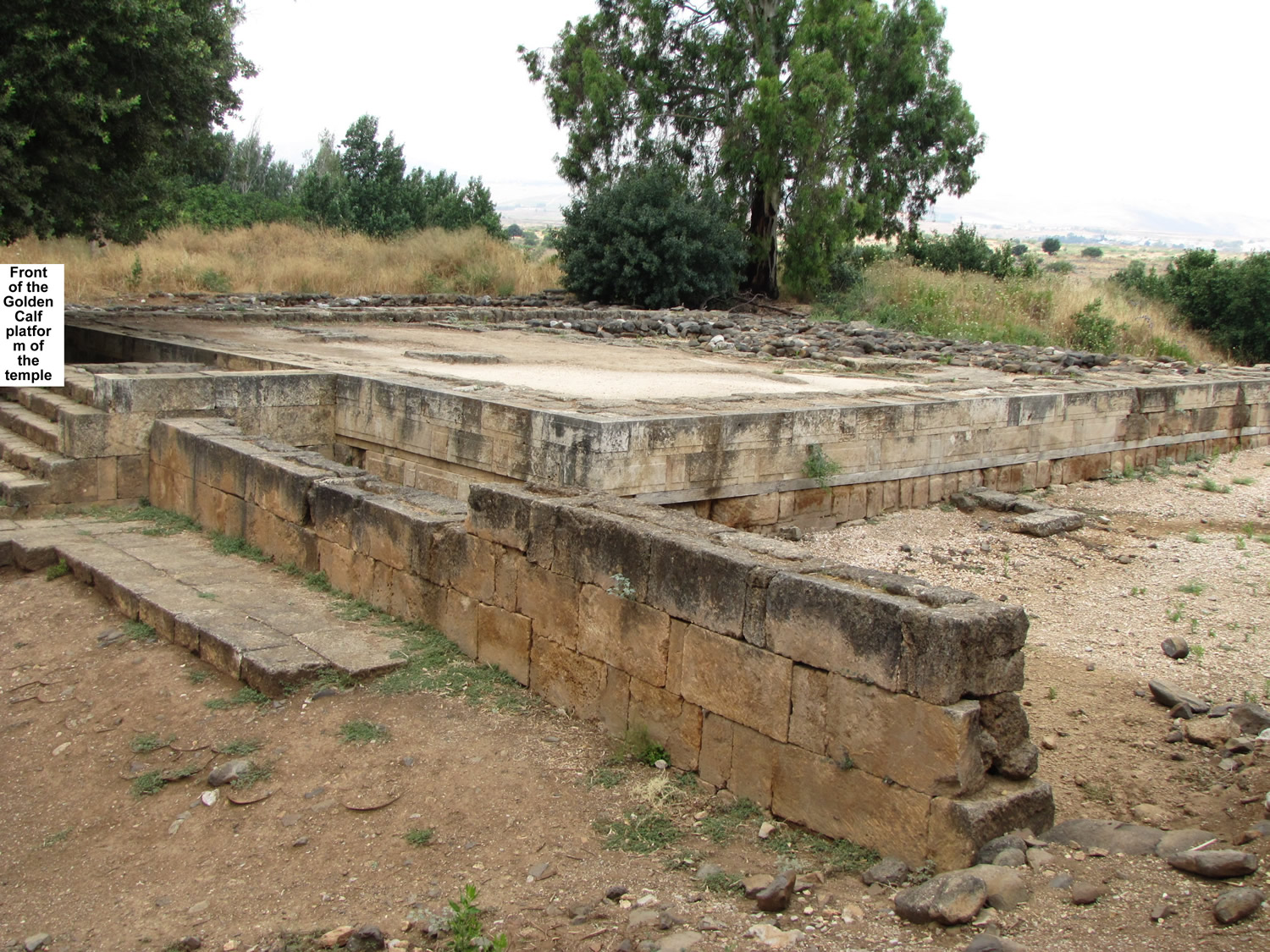 Golden Calf Platform of Shrine in Dan Israel