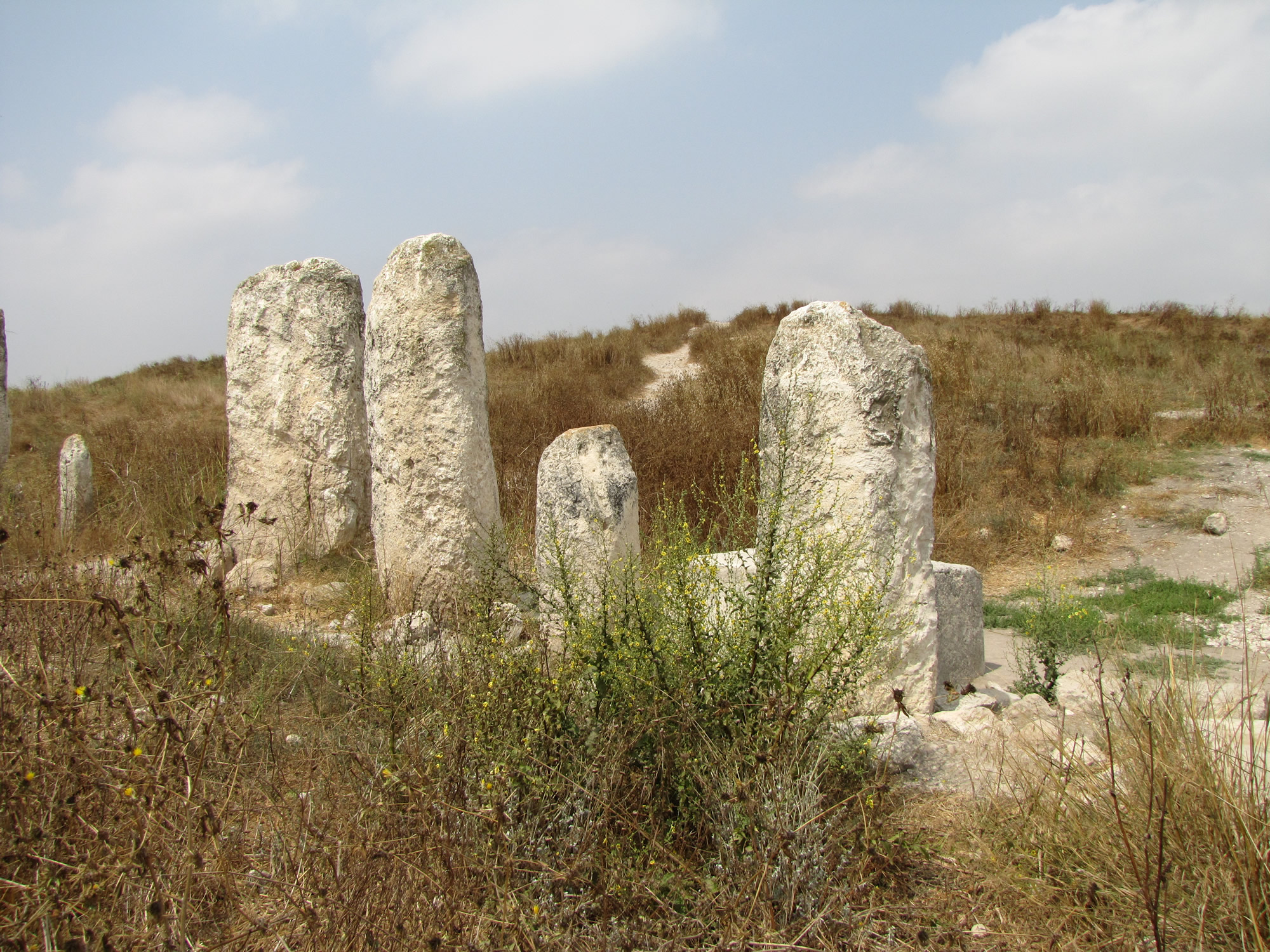 Back side of Gezer standing stones