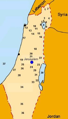 Map of Israel