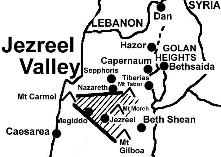 Jezreel Valley Map