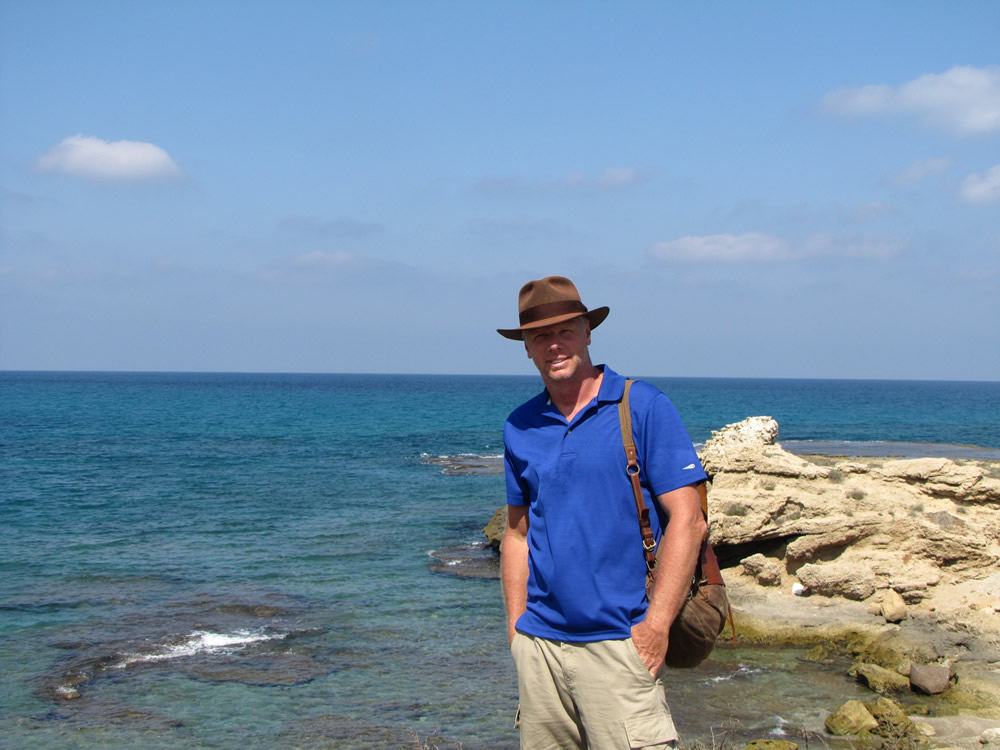 Galyn by Mediterranean Sea by Caesarea Maritima