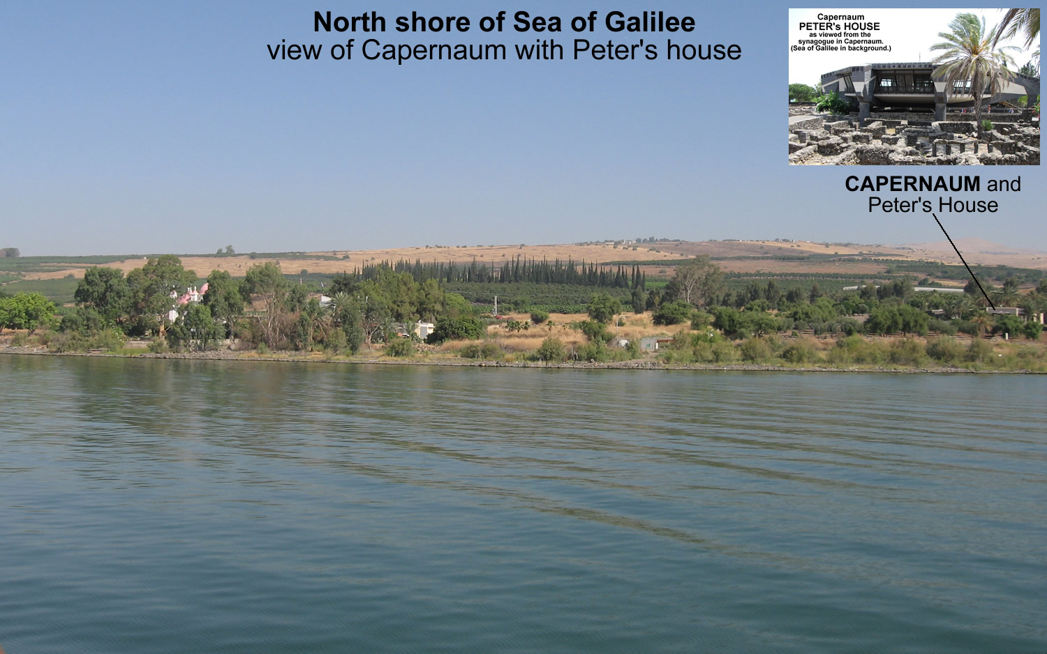 Capernaum north shore of Galilee