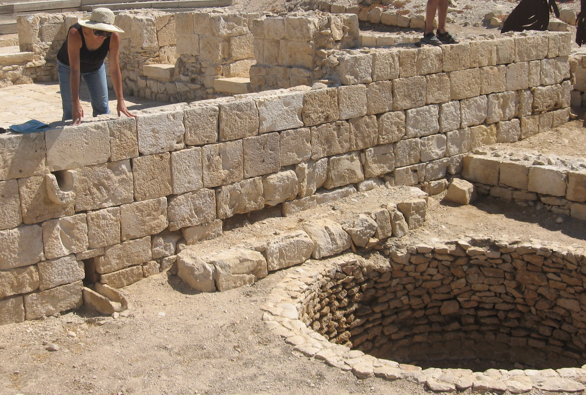 ancient wine press at Avdat