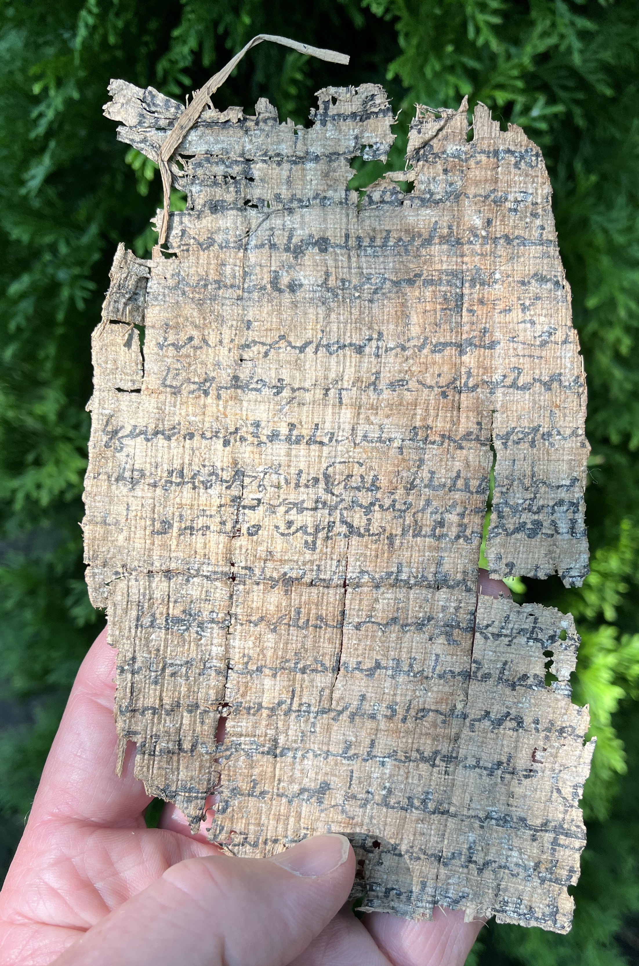ancient papyrus from time of the close of the Old Testament through the New Testament times