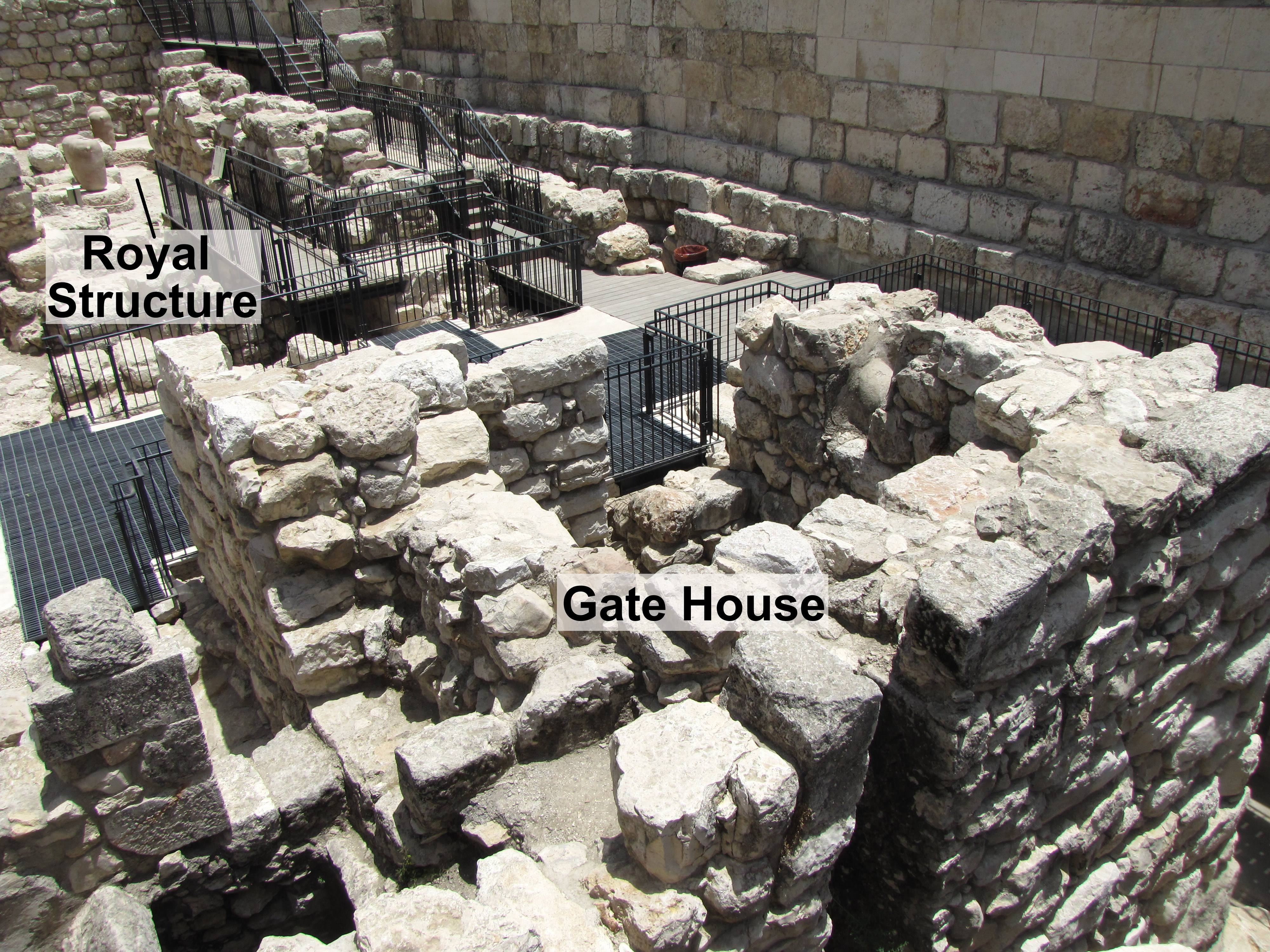 Gate House, Royal Structure, Solomon's Wall and Gate, Ophel, Jerusalem, four-chamber gate system, water chamber