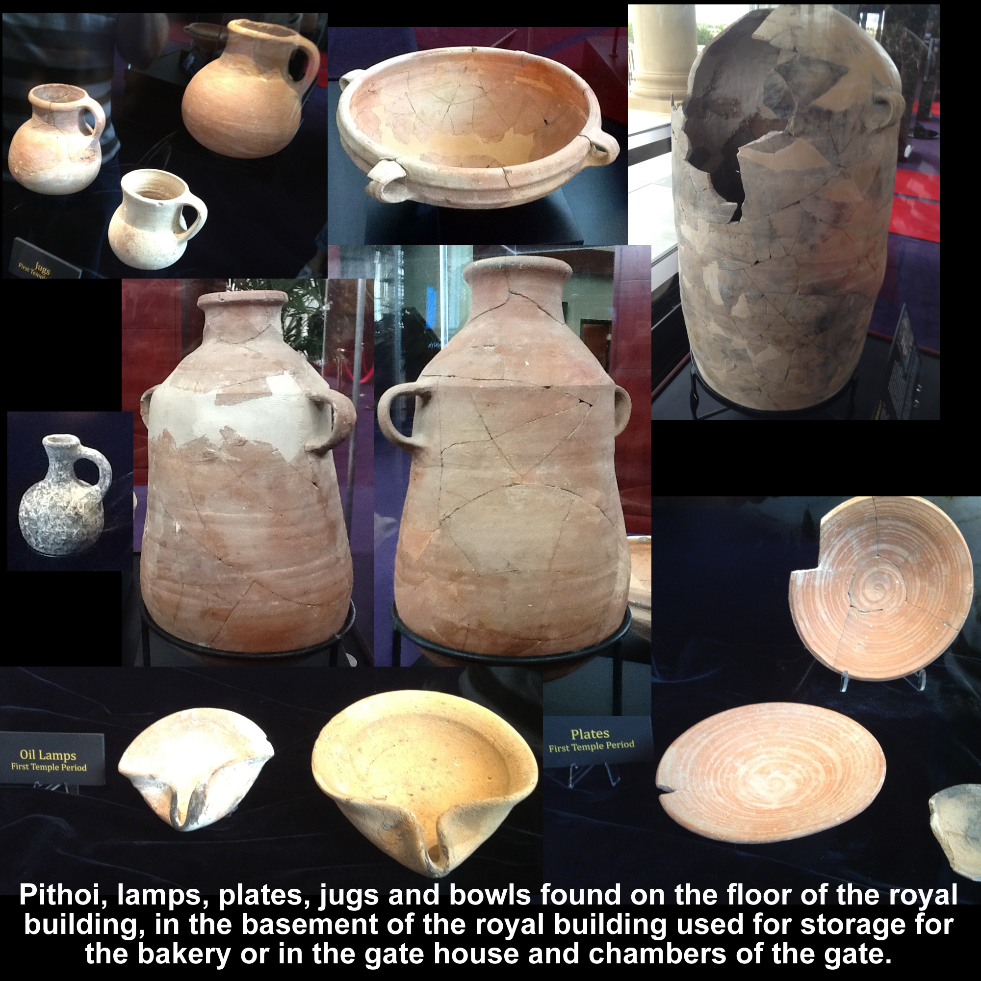 Pithos, Royal Gatehouse, Mazar, Solomon's Gate, wall, large vessels forty, 40i, 701 BC, 950 BC, water storage