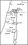 Map of Israel in Jesus Day, Map of the Gospels