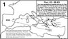 Map, Paul 62-68 AD, Spain, Crete, Titus, Timothy, Nicopolis