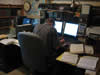 Galyn studies in his office at home in 2010