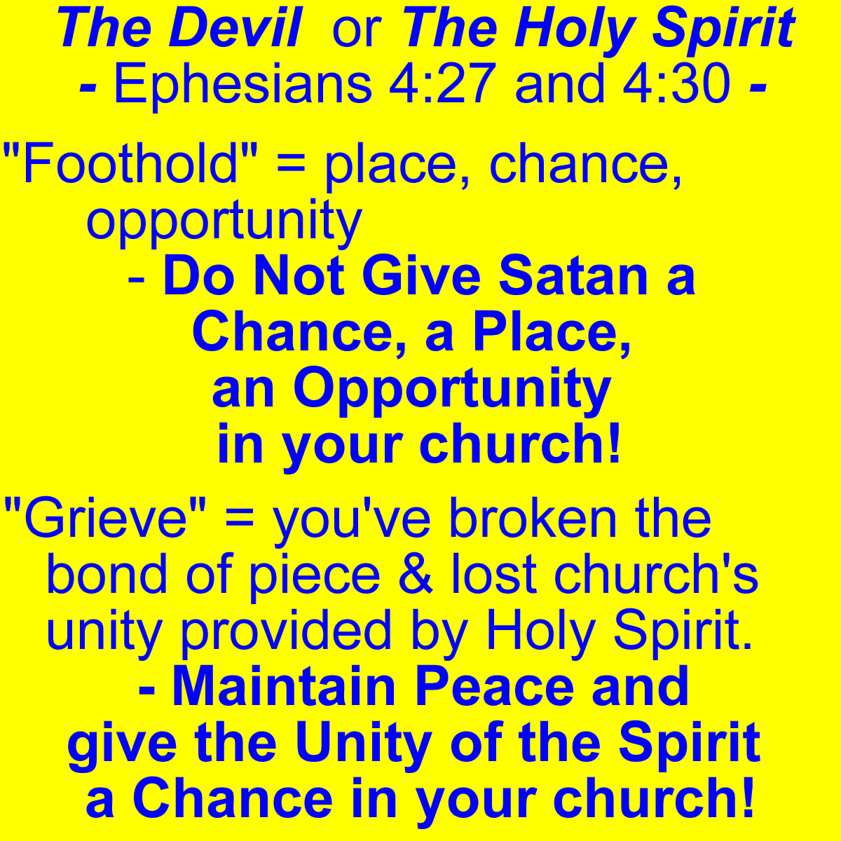 devil or holy spirit
