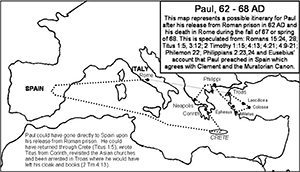 Paul's Trip to Spain and His Final Arrest 62-68 AD