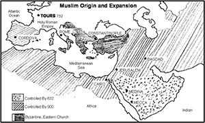 Muslim Origin and Expansion of Islam 632-900 AD
