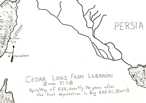 Ezra 3:7-8  Cedar Logs from Lebanon