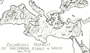 Zechariah 9:13  Prophecy of Maccabean Revolt vs. Greece