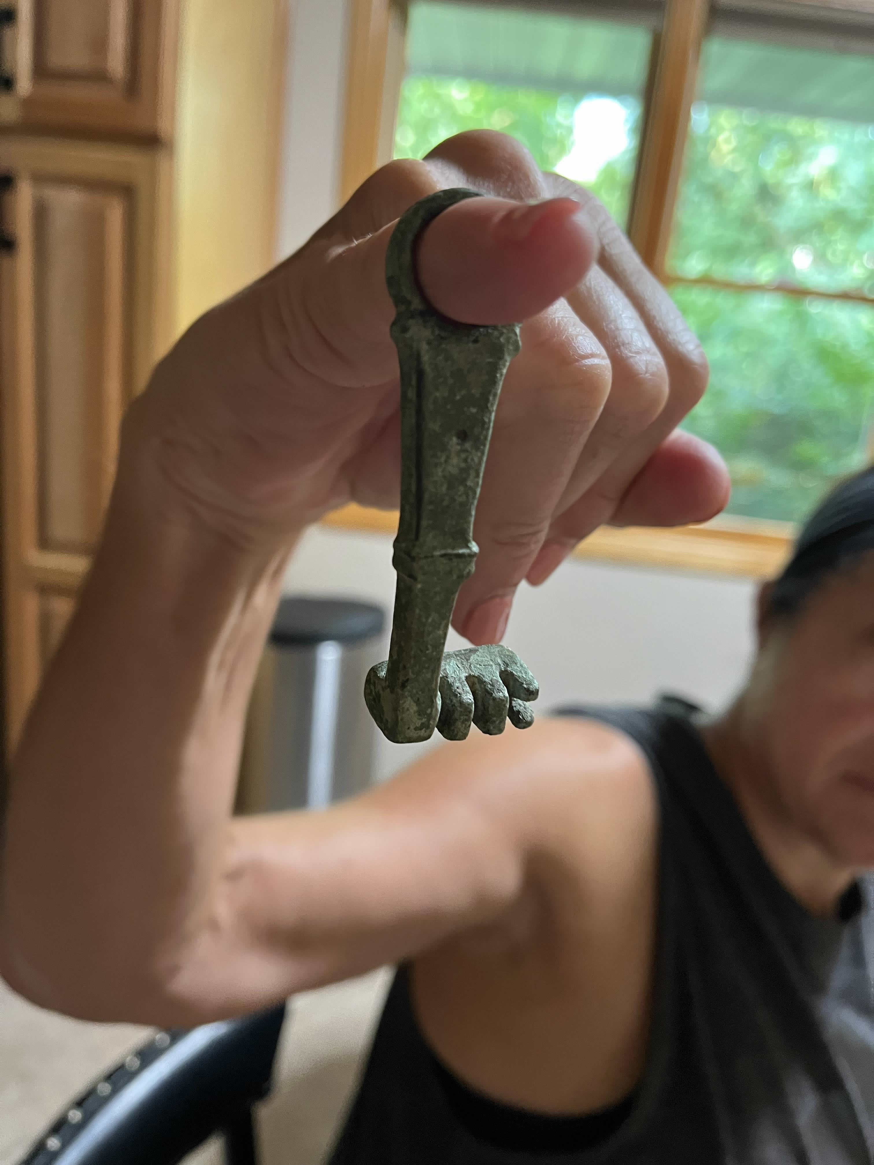 1 250 AD Roman Key four tooth mechanism cast tin lead alloy 9 TONI FULL